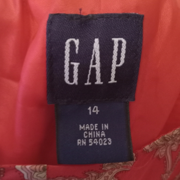 GAP pink paisley silk halter dress. Large - Picture 10 of 10